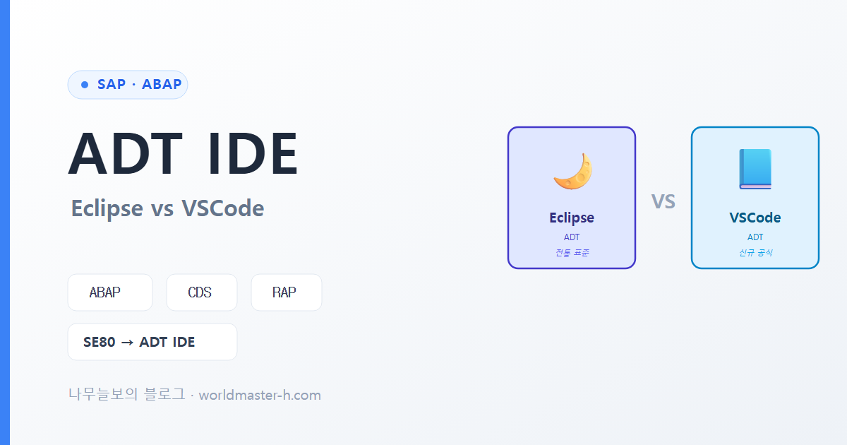 SAP ADT Eclipse vs VSCode 비교 배너