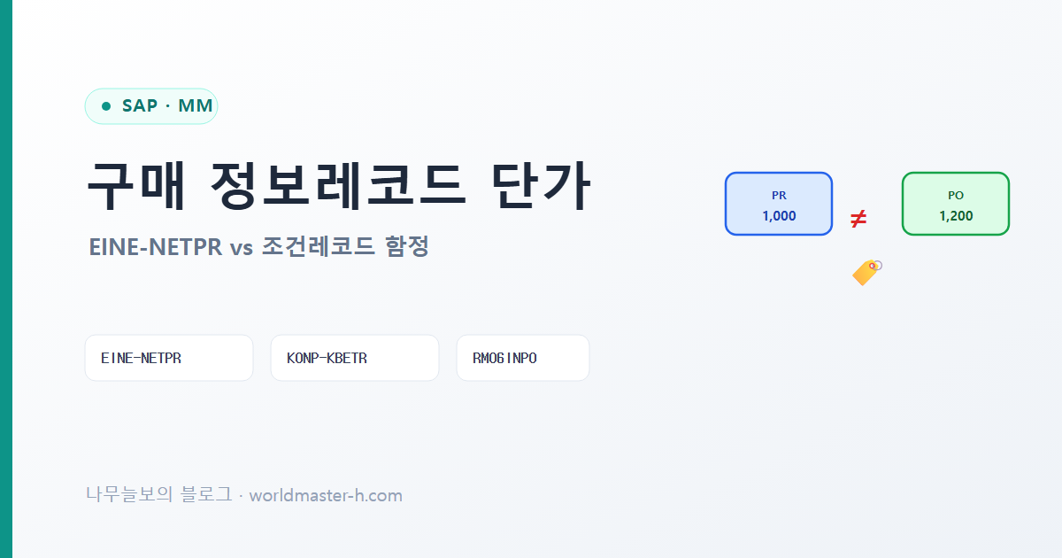 구매 정보레코드 단가의 함정 배너