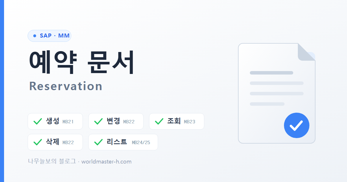 MM 예약 문서(Reservation) 배너
